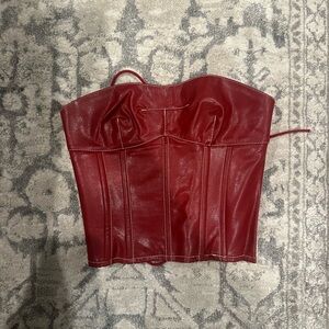 Edikted leather Tie back top